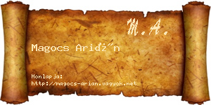 Magocs Arián névjegykártya